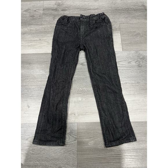 Volcom Pants Kids Vorta Slim Straight Size 7 Dark Black Denim - Picture 4 of 5
